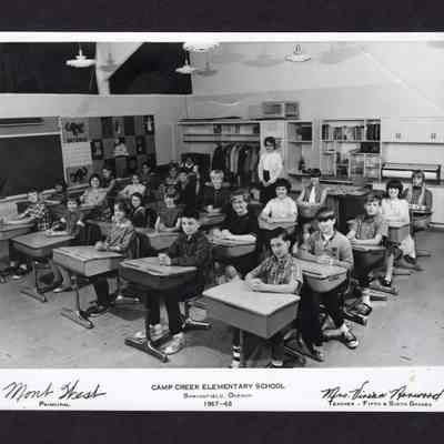 Photograph of Fifth-Sixth Grade, Camp Creek Elementary School, circa 1967-1968