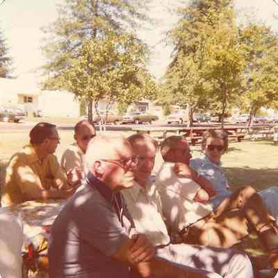 Photograph of Springfield High School Reunion for Class of 1930, Willamalane Park, Springfield, Oregon, 1970