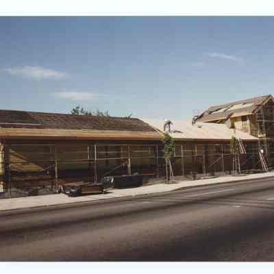 Photograph of the Springfield Train Depot restoration, circa 1992