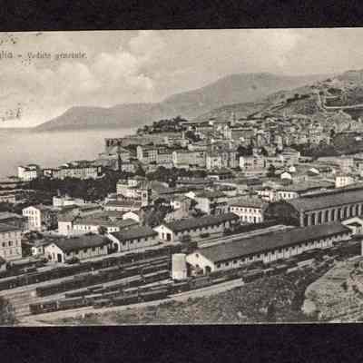 Photograph on postcard of Ventimiglia - Veduta generale