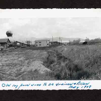 Photograph of old pond area to be drained and filled