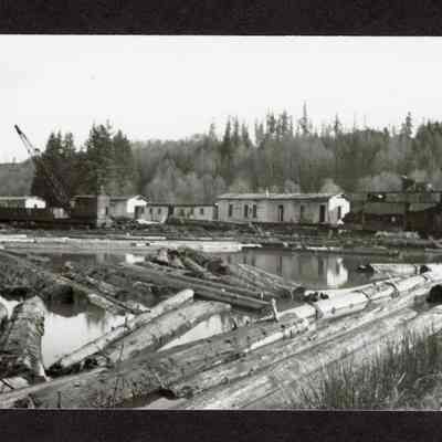 Photograph of Wendling mill pond, Wendling, Oregon, circa 1940s