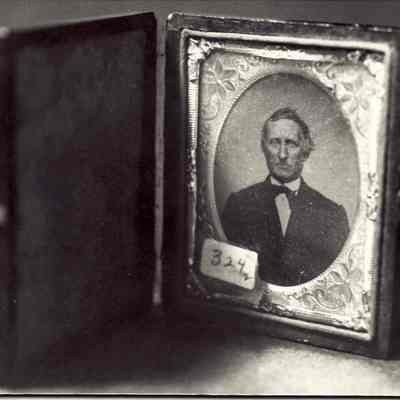 Photograph of Unknown Man in Black Framed Box, Undated