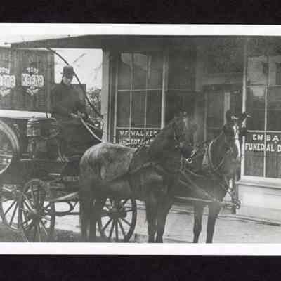Photograph of Man on Horse Drawn Wagon, Undated