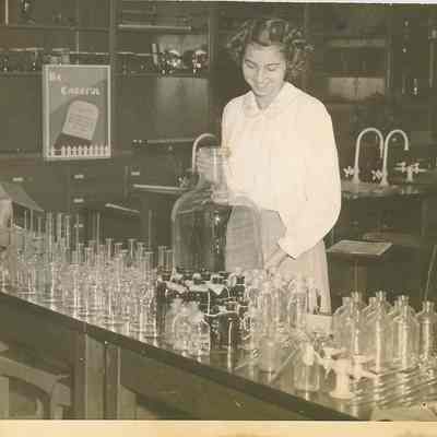 Photograph, Science Lab, Springfield High School, Undated.