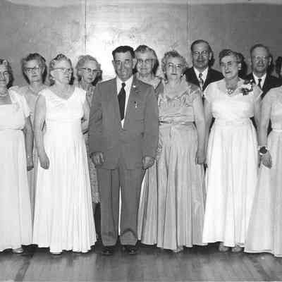 Group photograph of the Neighbors of Woodcraft members, 1956