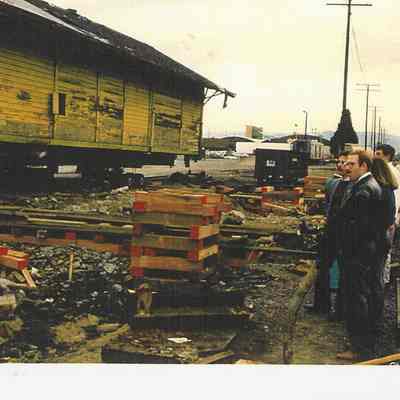 Photograph of Springfield Depot Relocation, Springfield, Oregon, 1989