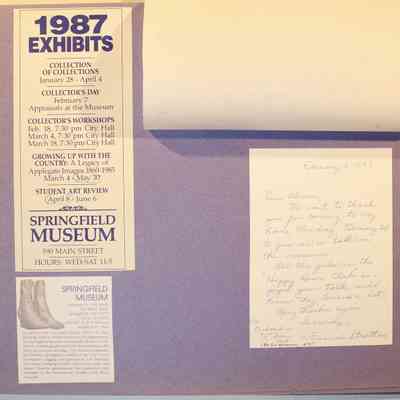 Page 3 note under the Springfield Museum papers
