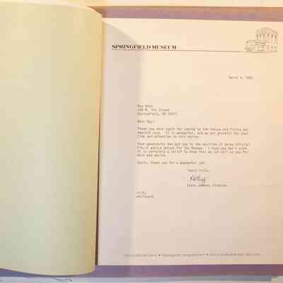 Page 15 Letter with Springfield Museum header