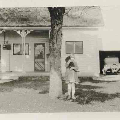 Jane Anderson in Great-Grandfather Campbell's yard