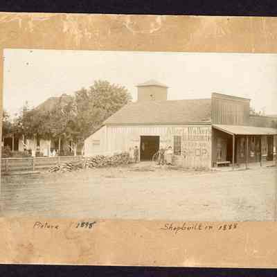 Photograph, Albert Walker's Blacksmith Shop, 1898.