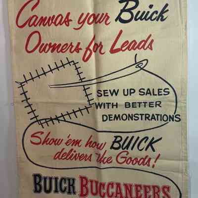Buick Buccaneers Canvas Sign
