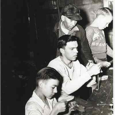 Woodworking Class, Springfield High School, 1940s.