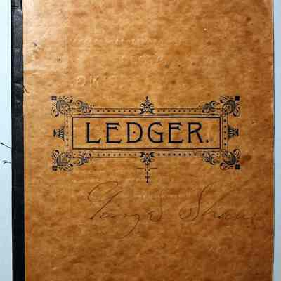 Scrapbook made by Virginia Reynolds, circa 1901