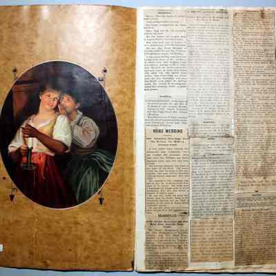 Inside of front cover and page 1