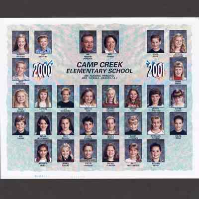 Photograph, Camp Creek Elementary, Grades 2 and 3, 2000-2001.