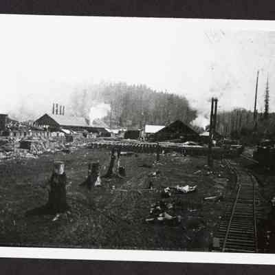 Photograph of Booth-Kelly Mill lumber yard at Wendling, Oregon, circa 1901-1903