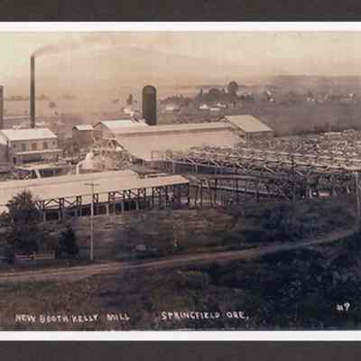 Photograph of Booth-Kelly Mill from Willamette Heights, circa 1912