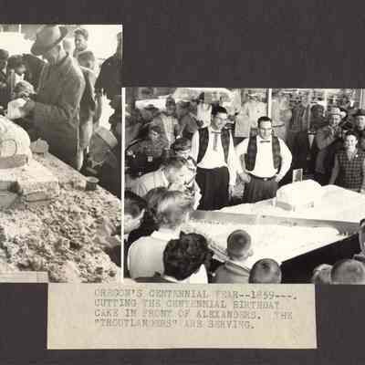 Photographs of the Cutting of the Oregon Centennial Birthday Cake, 1959