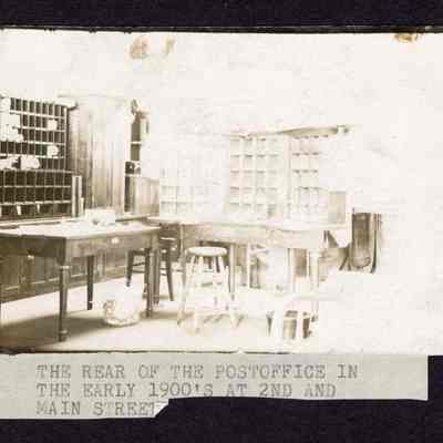 Photograph of the interior of the Post Office, Springfield, early 1900s