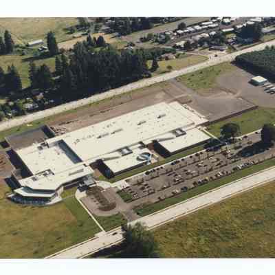 Aerial photograph of the hospital and area on International Way, Springfield, circa 1980