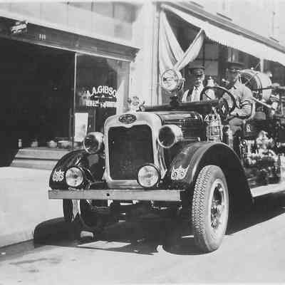 Photograph, Springfield Fire Truck, Main St, Springfield, circa 1900s