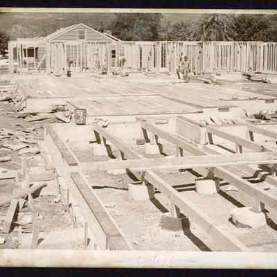 Photograph, Worker at Housing Construction, Carter Lane, Undated