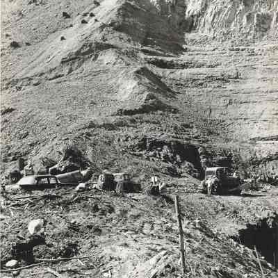 Photograph of Hillside Above Cougar Dam, 1956