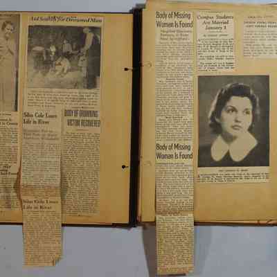 Pages 2 and 3 newspaper clippings unfolded