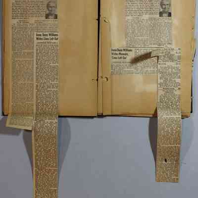 Pages 16 and 17 newspaper clippings unfolded