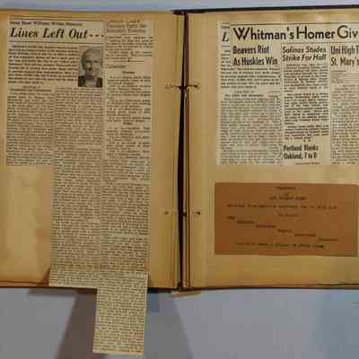 Pages 20 and 21 newspaper clipping unfolded