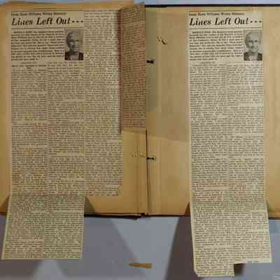 Pages 28 and 29 newspaper clipping unfolded