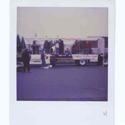 Photograph of the Springfield Greeters Float, Christmas Parade, circa 1980