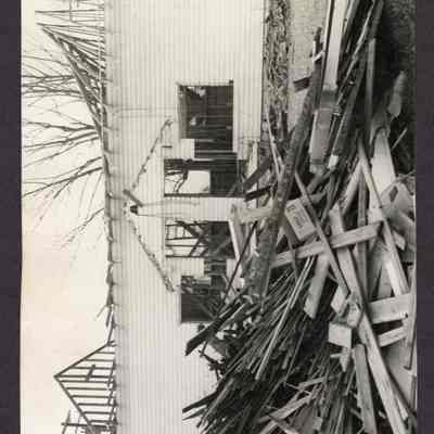 Photograph of Maple School demolition, Springfield, Oregon, Undated