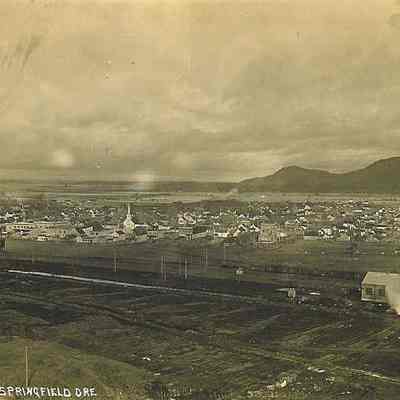 Photograph of an overview of Springfield looking north, date unknown,