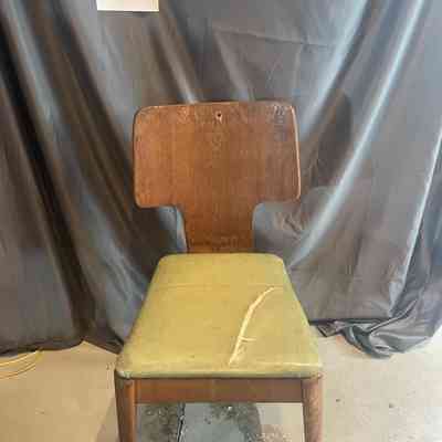 Wooden Upholstered Armless Chair