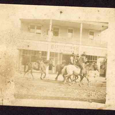 Postcard, Native Americans and Horses, Springfield Hotel, Undated