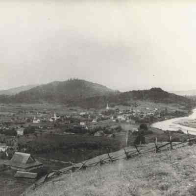 Photograph of Springfield overview looking south from Kelly Butte, Springfield, Oregon, date unknown.
