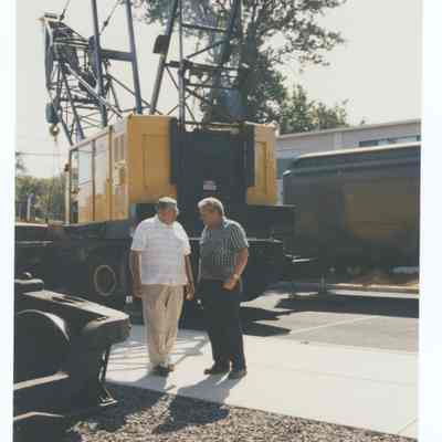Photograph of the RPO Railcar relocation, Springfield, 1992