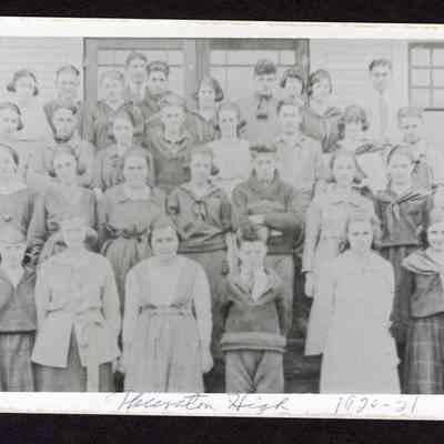 Photograph of class at Thurston High School, Thurston, Oregon, 1920-1921