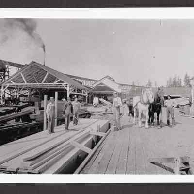 Photograph of lumber loading dock, Fischer's Mill, Marcola, Oregon