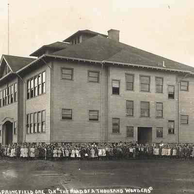 Photograph of Springfield School Building (Mill St.), Springfield, OR, circa 1908
