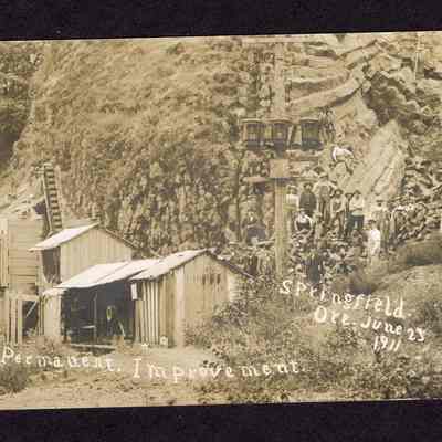 Photograph of Post Card: of Springfield, Oregon. June 23, 1911. Permanent Improvement.