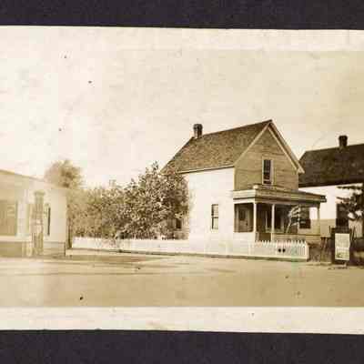 Photograph of the Service station and adjacent home, date circa1937