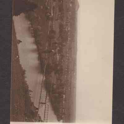 Photograph of Post Cards #1 May 1908 of Springfield, Oregon North from above Bridges.