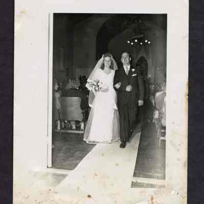 Photograph of a wedding, undated