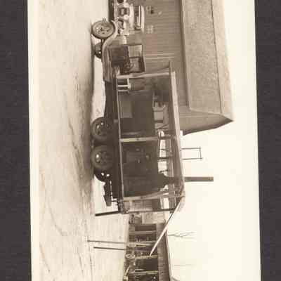 Photograph of a truck with a stove, undated