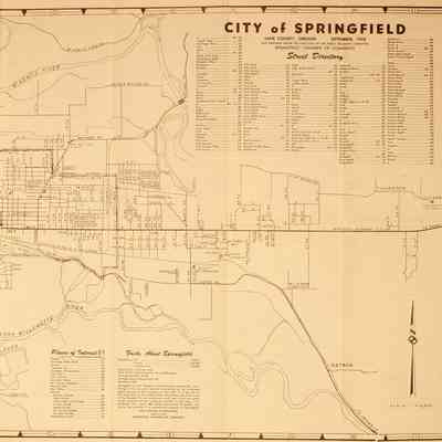 City Map of Springfield, 1950