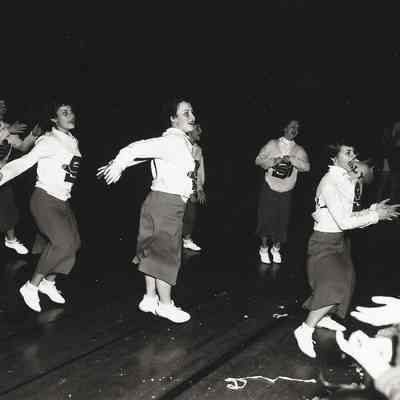 Cheerleaders, Springfield High School, 1951.