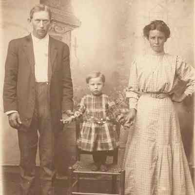 Photograph of John, Dora, and Samuel Moskup, Circa 1910